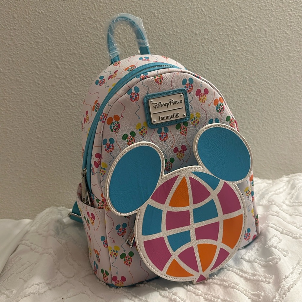 Walt Disney World Loungefly Mickey Mouse Retro Balloon Mini Backpack 50th Anniv